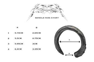 Silver Textured Horn Bangle-Jules Bramley-APOC STORE