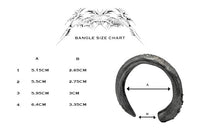 Oxidised Silver Textured Horn Bangle-Jules Bramley-APOC STORE