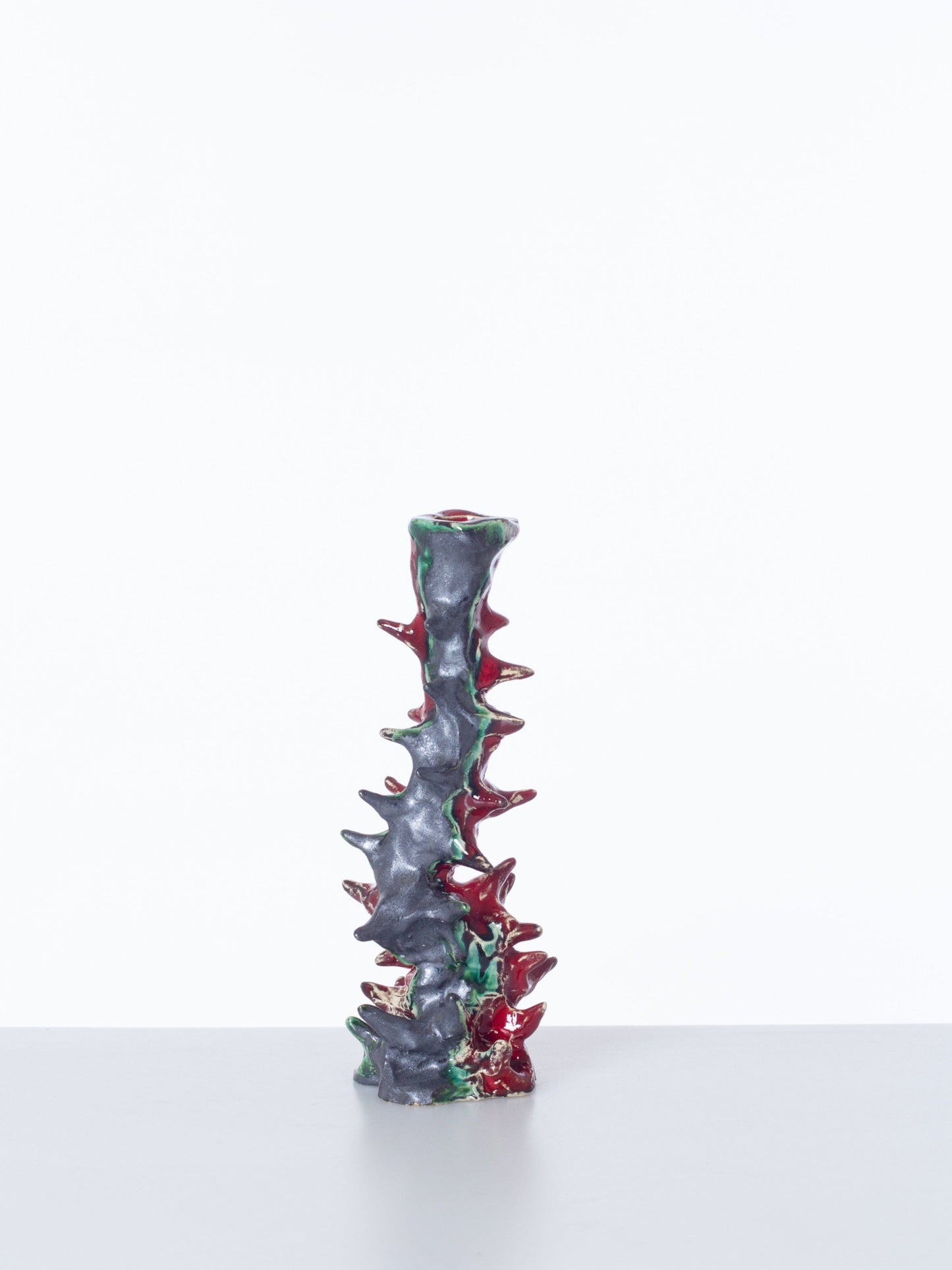 Spike Candleholder Half Red-Alex Zeta-APOC STORE