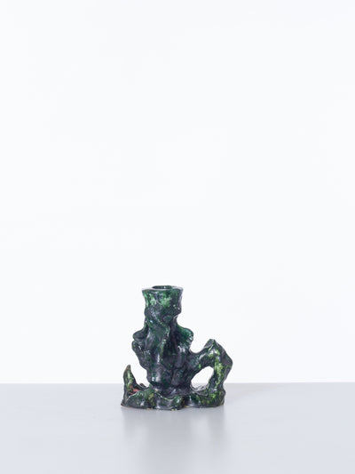 Small Candleholder Black Green-Alex Zeta-APOC STORE
