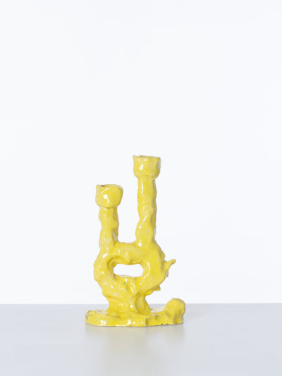 Double Candleholder Yellow-Alex Zeta-APOC STORE