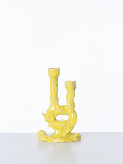Double Candleholder Yellow-Alex Zeta-APOC STORE