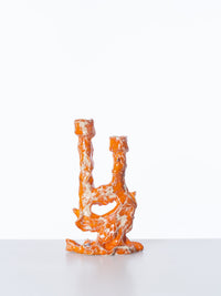 Double Candleholder Orange-Alex Zeta-APOC STORE
