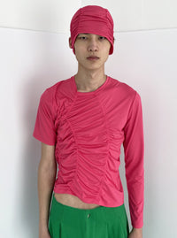 Broken Chamwoe T-Shirt Deep Pink-Sung Ju-APOC STORE