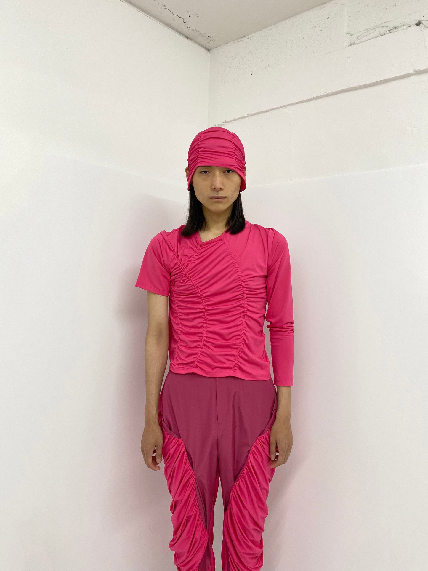 Broken Chamwoe T-Shirt Deep Pink-Sung Ju-APOC STORE