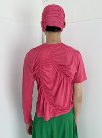 Broken Chamwoe T-Shirt Deep Pink-Sung Ju-APOC STORE