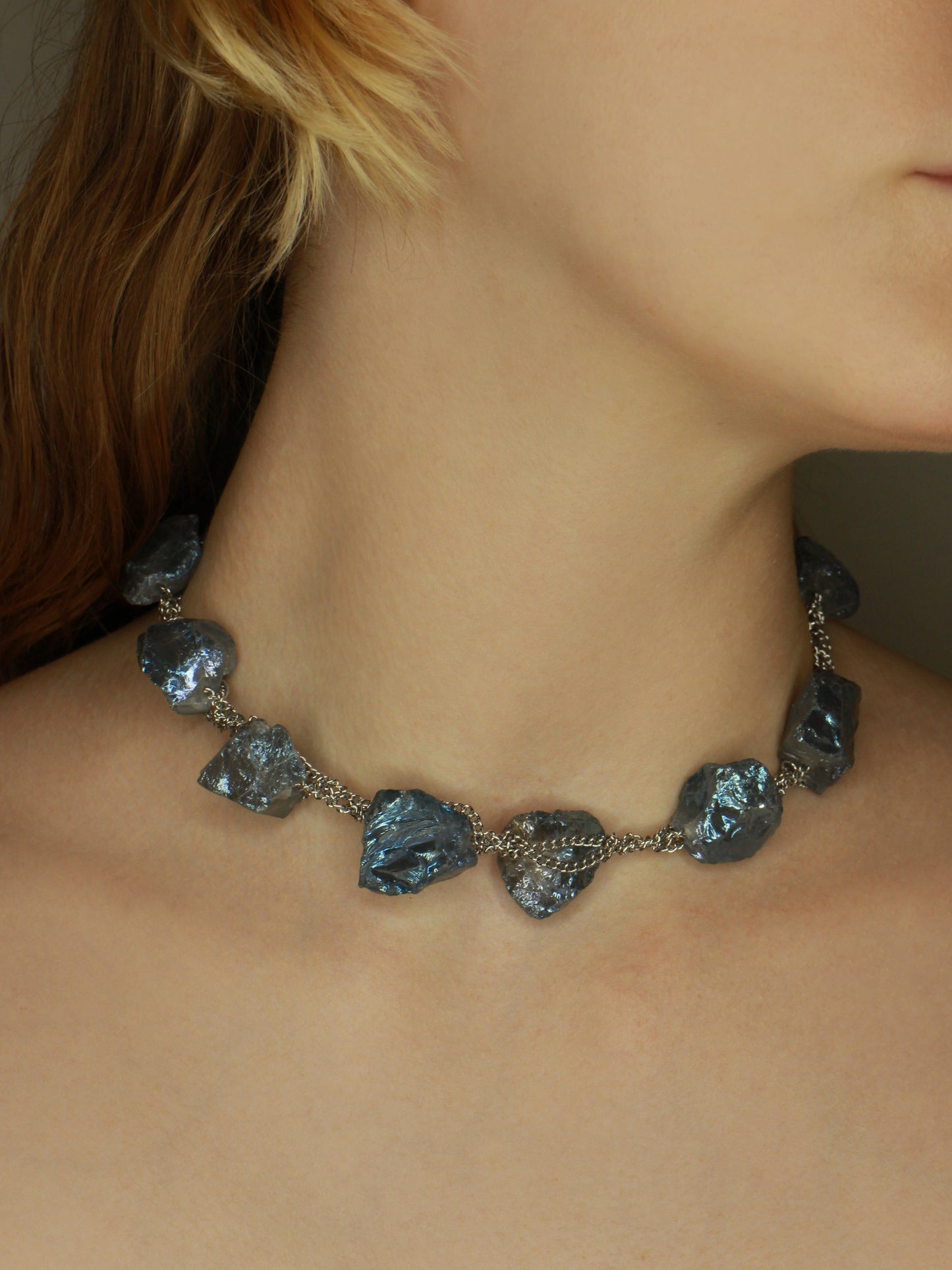 Blue Quartz Necklace-Marland Backus-APOC STORE