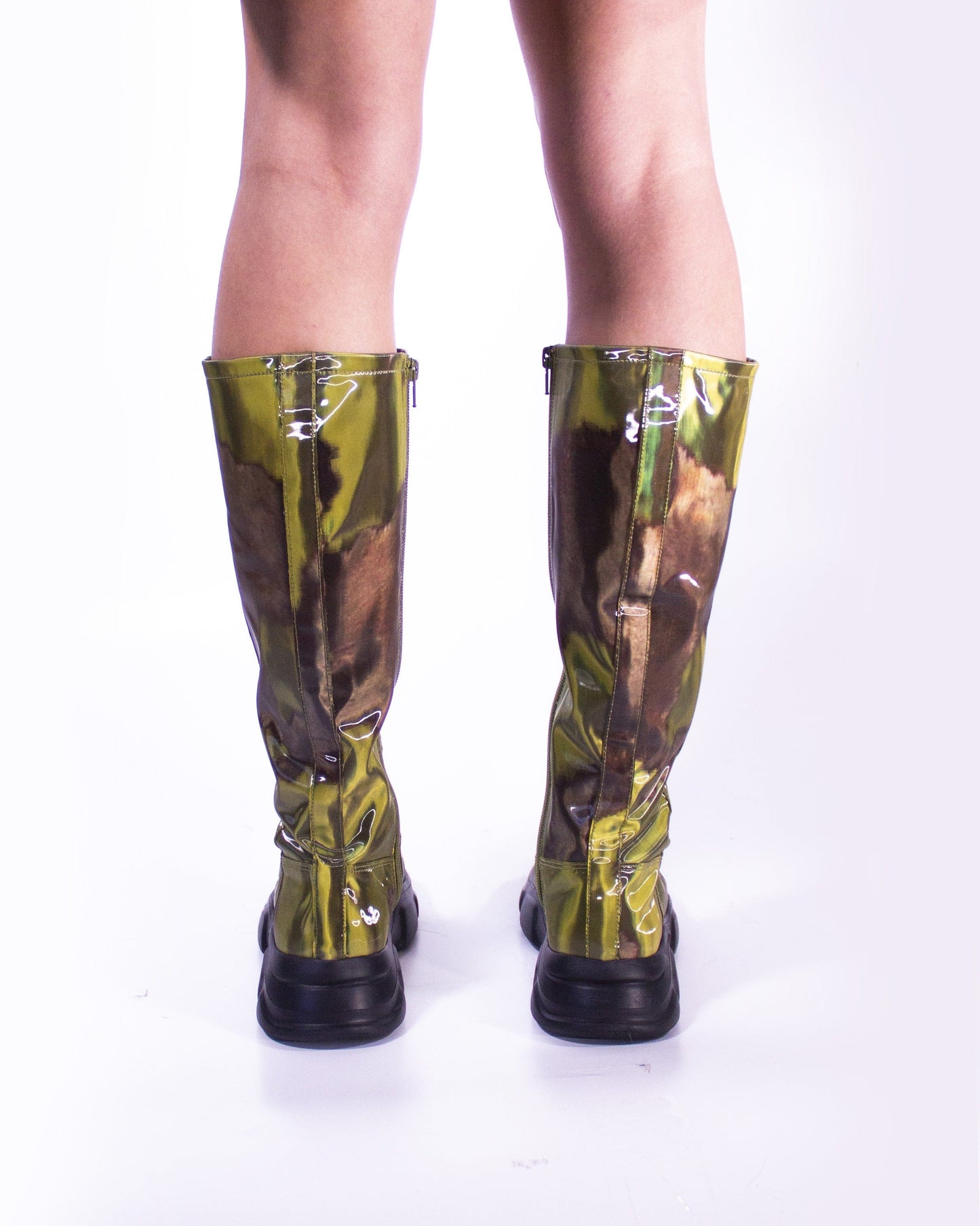 Holographic Banana Cow Color-Changing Boots-Leeann Huang-APOC STORE