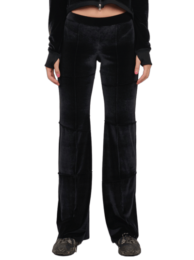 Black Flare Leg Spider Pants-Karlaidlaw-APOC STORE