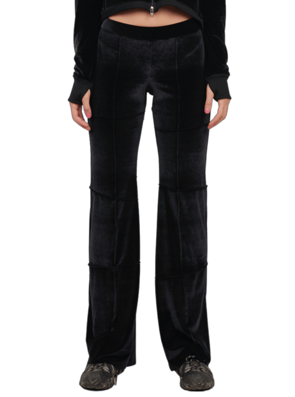 Black Flare Leg Spider Pants-Karlaidlaw-APOC STORE