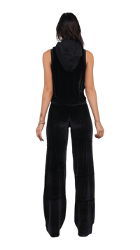 Black Straight Leg Spider Pants-Karlaidlaw-APOC STORE