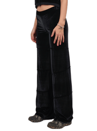 Black Straight Leg Spider Pants-Karlaidlaw-APOC STORE