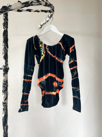 Hand Dyed Bodysuit Black Multicolour-Celia Calderón Asensio-APOC STORE