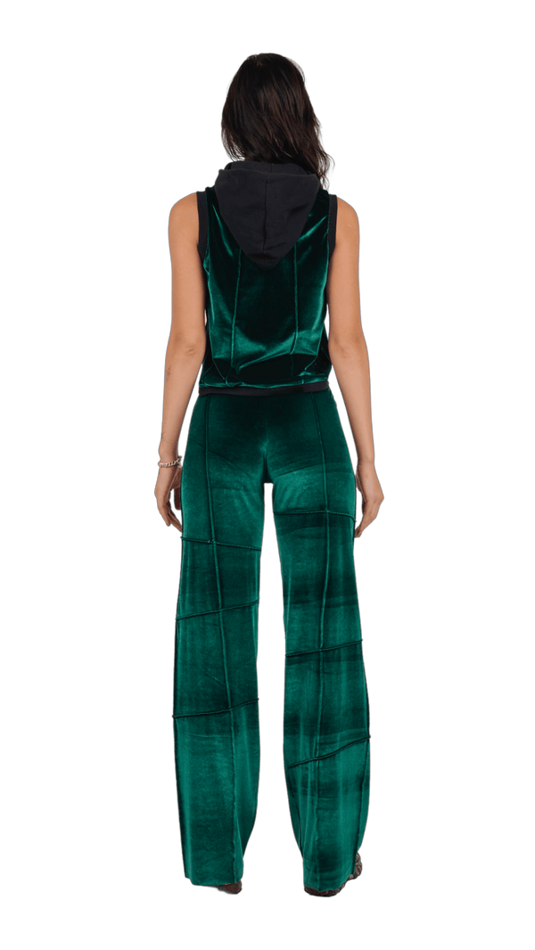 Bottle Green Straight Leg Spider Pants-Karlaidlaw-APOC STORE