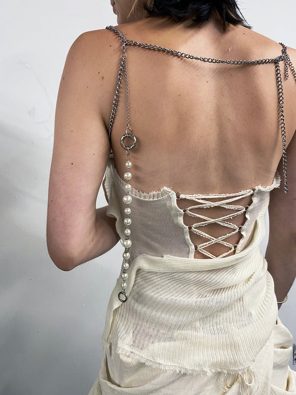 Bound by Chains Sleeveless Dress-Olivia Rubens-APOC STORE