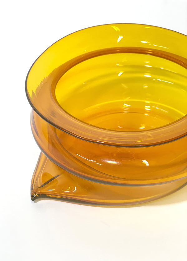 Large Deflated Bowl #2 in Gold-Sticky Glass-APOC STORE