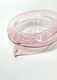 Large Deflated Bowl #4 in Pink-Sticky Glass-APOC STORE