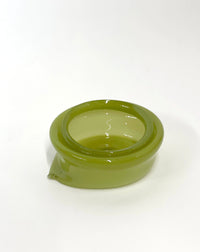 Large Deflated Bowl #3 in Pistachio-Sticky Glass-APOC STORE