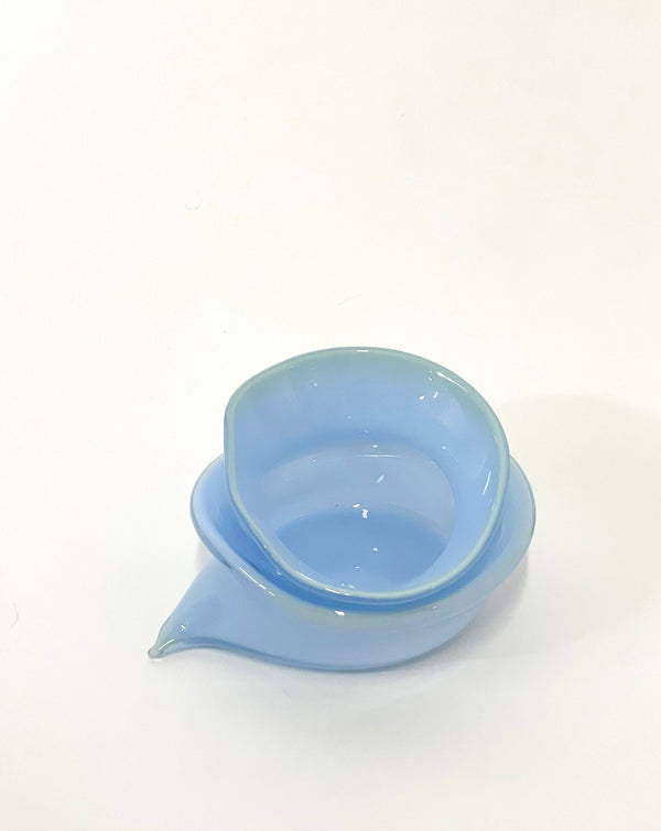 Small Deflated Bowl #1 in Chameleon-Sticky Glass-APOC STORE