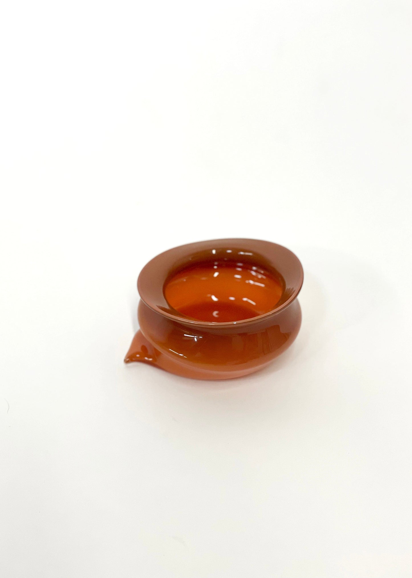 Small Deflated Bowl #2 in Cinnamon-Sticky Glass-APOC STORE