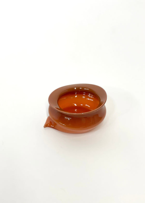 Small Deflated Bowl #2 in Cinnamon-Sticky Glass-APOC STORE