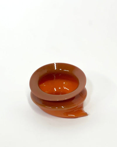 Small Deflated Bowl #2 in Cinnamon-Sticky Glass-APOC STORE