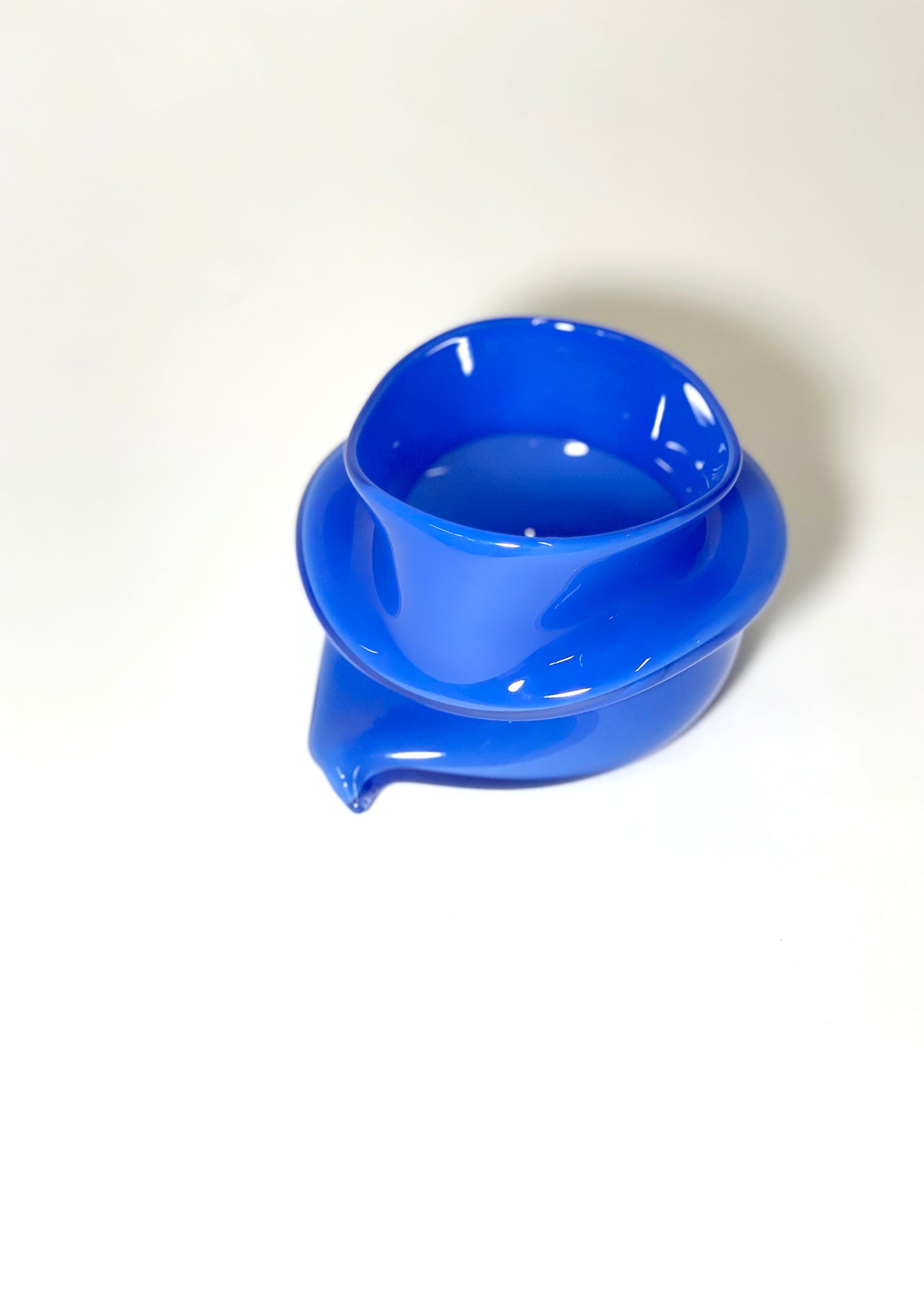 Small Deflated Bowl #4 in Denim-Sticky Glass-APOC STORE