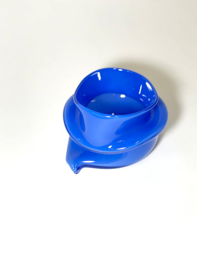 Small Deflated Bowl #4 in Denim-Sticky Glass-APOC STORE