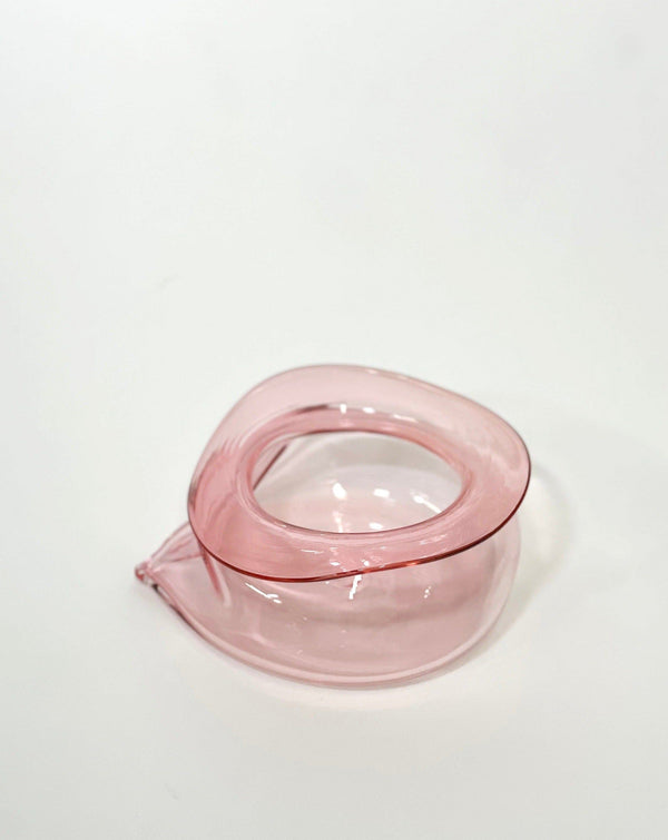 Small Deflated Bowl #3 in Pink-Sticky Glass-APOC STORE