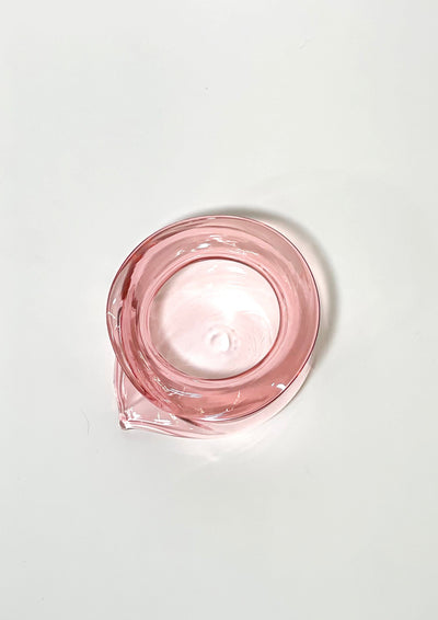 Small Deflated Bowl #3 in Pink-Sticky Glass-APOC STORE
