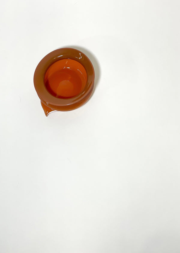 Small Deflated Bowl #2 in Cinnamon-Sticky Glass-APOC STORE