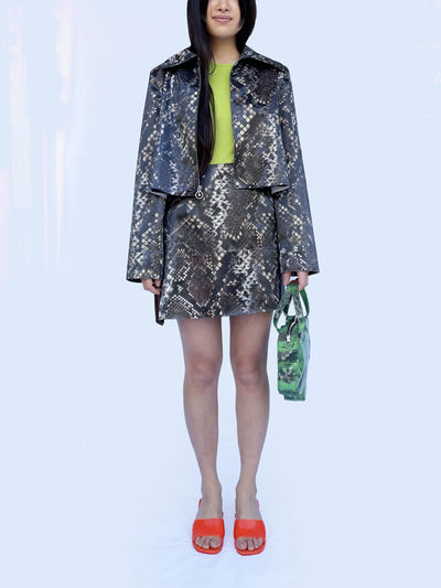 Colour Changing Green Python Flower Bag-Leeann Huang-APOC STORE