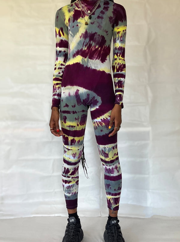 Hand Dyed Catsuit Multicolour-Celia Calderón Asensio-APOC STORE