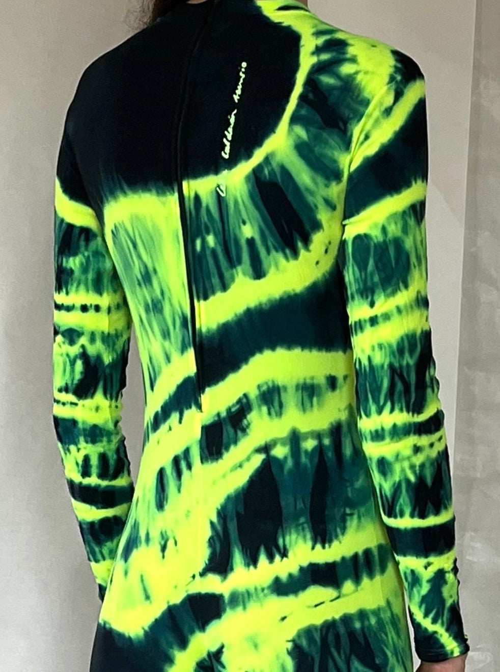 Hand Dyed Catsuit Green-Celia Calderón Asensio-APOC STORE