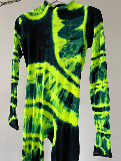Hand Dyed Catsuit Green-Celia Calderón Asensio-APOC STORE
