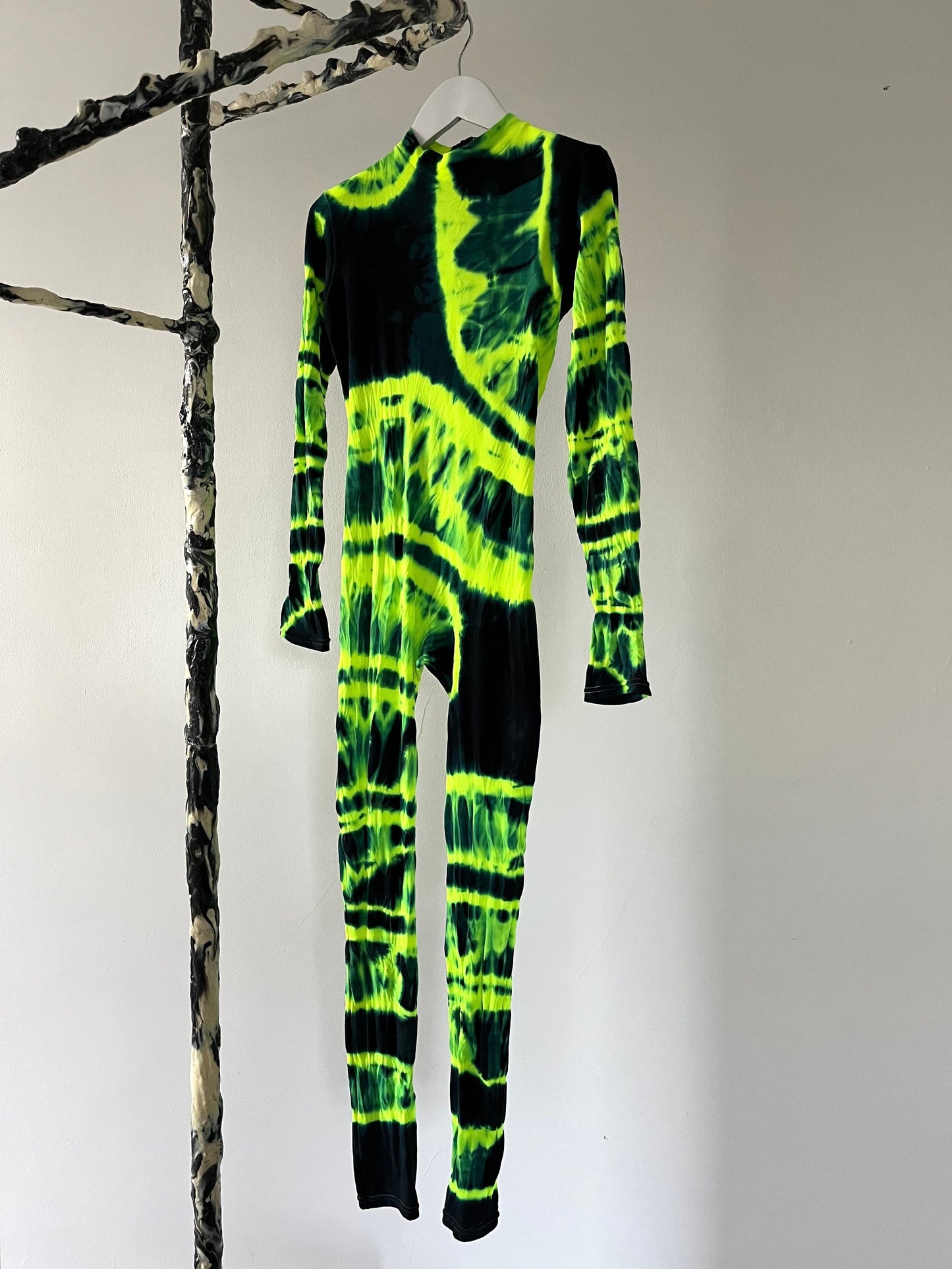 Hand Dyed Catsuit Green-Celia Calderón Asensio-APOC STORE