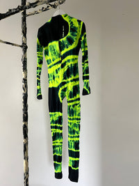 Hand Dyed Catsuit Green-Celia Calderón Asensio-APOC STORE