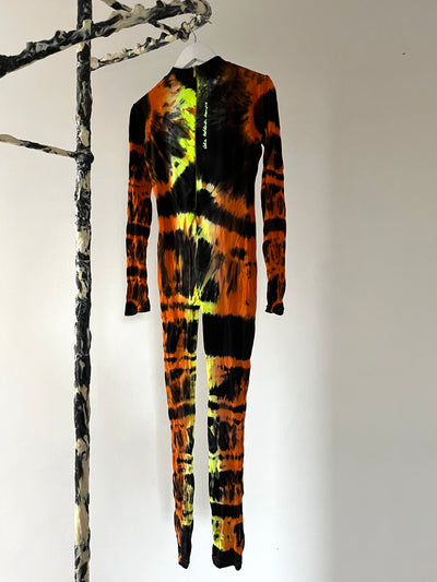 Hand Dyed Catsuit Orange Multicolour-Celia Calderón Asensio-APOC STORE