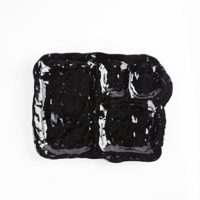 Ceramic Plate Black-EEGGNET-APOC STORE