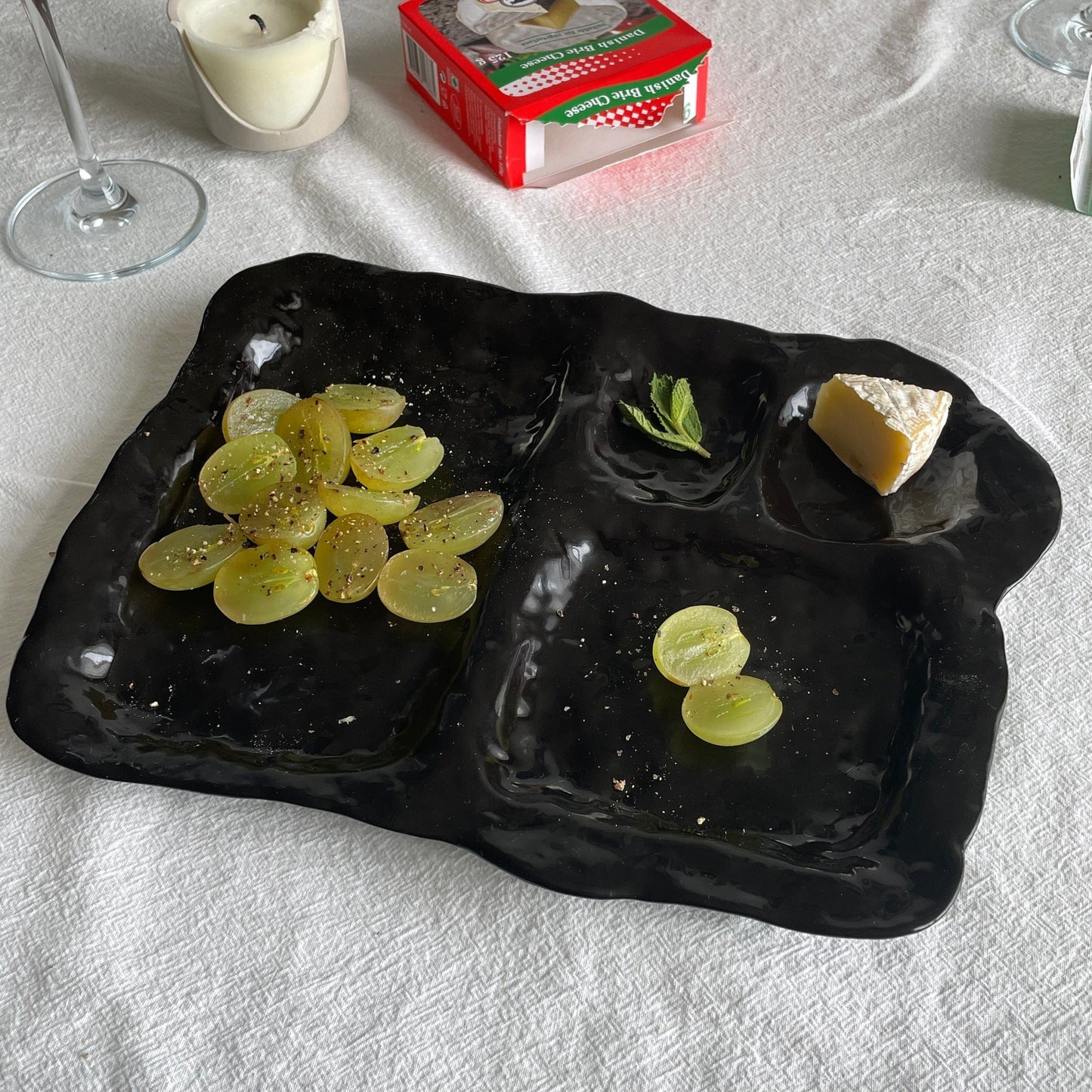 Ceramic Plate Black-EEGGNET-APOC STORE