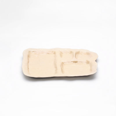 Ceramic Plate Cream-EEGGNET-APOC STORE