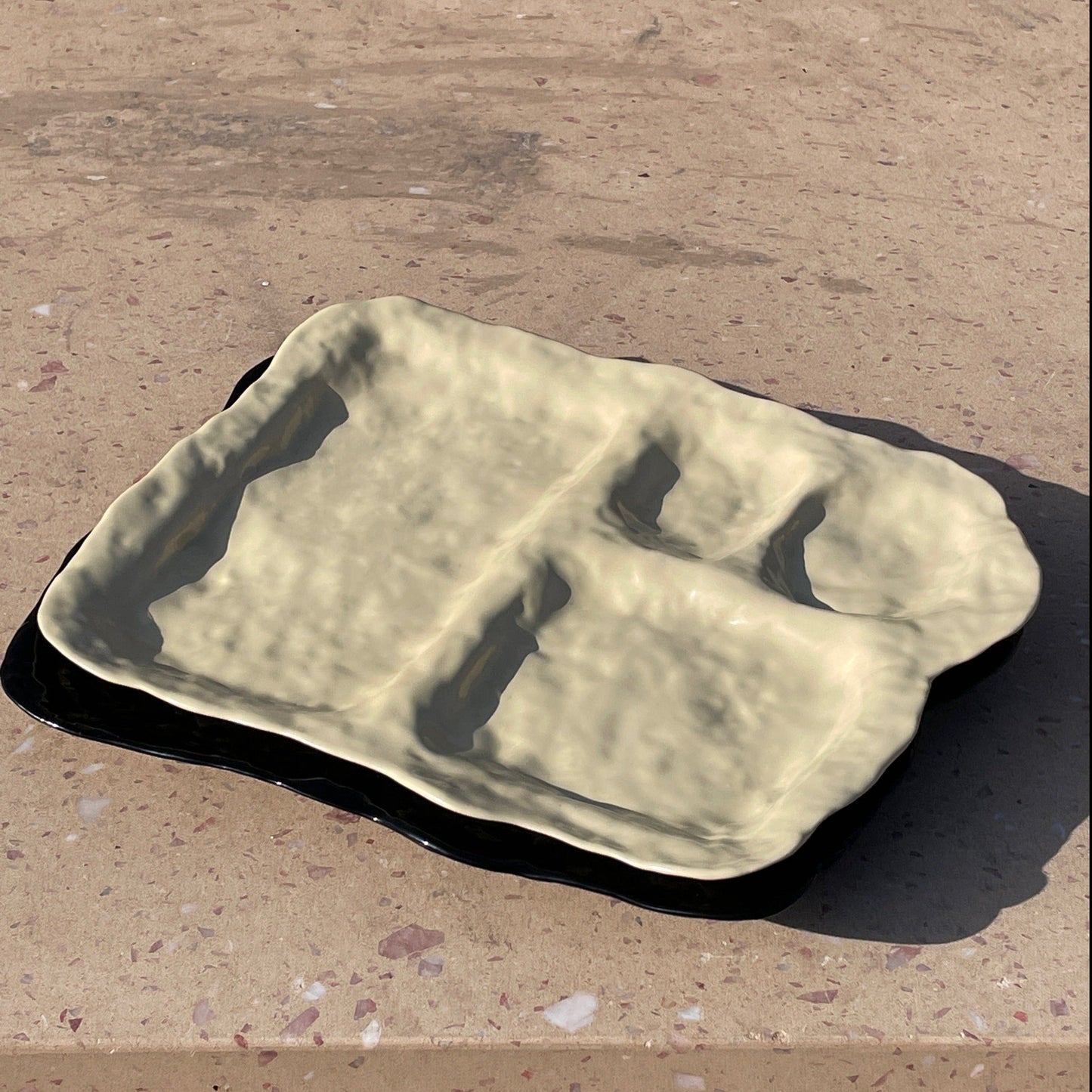 Ceramic Plate Cream-EEGGNET-APOC STORE