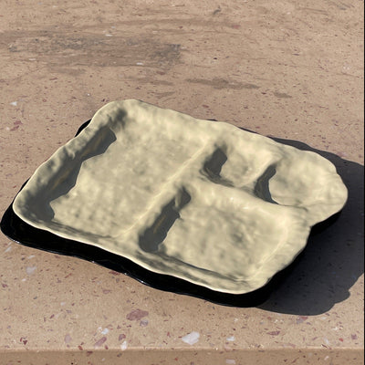 Ceramic Plate Cream-EEGGNET-APOC STORE