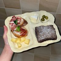 Ceramic Plate Cream-EEGGNET-APOC STORE