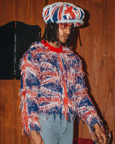 Distressed Beer Towel Jumper-Adam Jones-APOC STORE