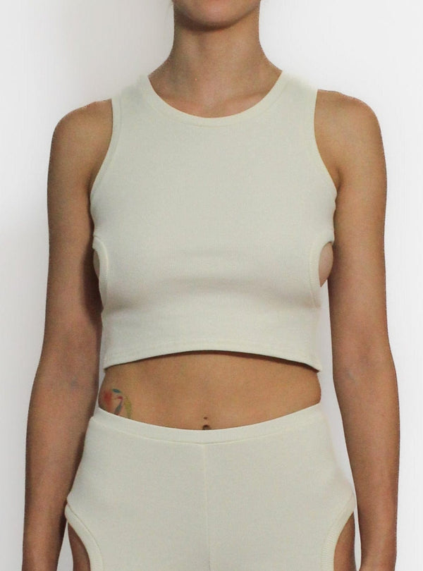 Beige Orbit Top-Oriens-APOC STORE