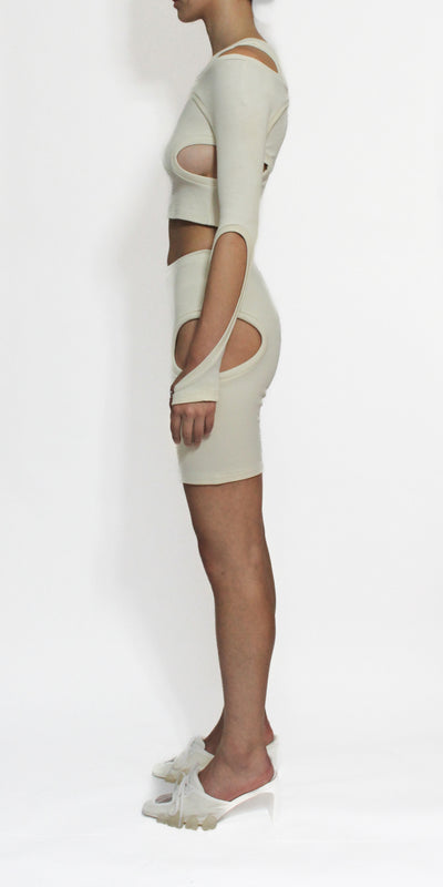 Beige Orbit Shorts-Oriens-APOC STORE