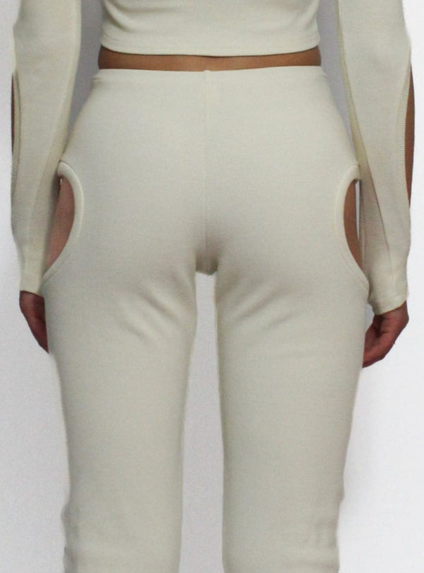 Beige Orbit Pants-Oriens-APOC STORE