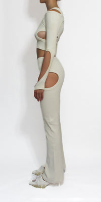 Beige Orbit Pants-Oriens-APOC STORE