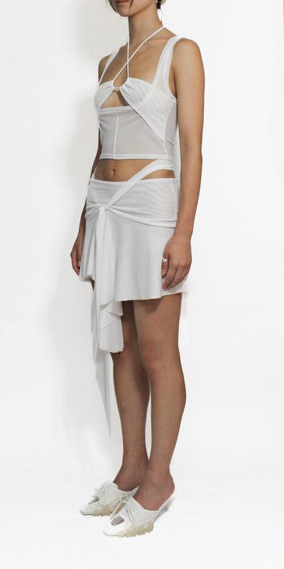 White Illusion Mesh Underbust Top-Oriens-APOC STORE